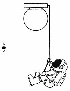 Brilagi - Plafonieră pentru copii ASTRO 1xE14/15W/230V albă