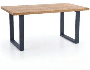 Masa extensibila PEREZ, stejar deschis/negru, 160/250x90x76 cm