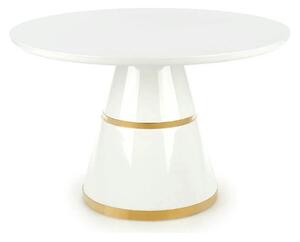 Masa rotunda 120 VEGAS, alb/auriu, MDF/metal