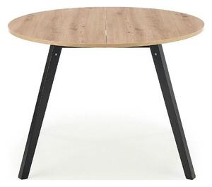 Masa rotunda extensibila bucatarie RUBEN, stejar artisan/negru, 102/14