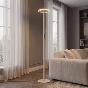 Arcchio Lampadar LED Frile, bej, înălțime 190 cm, dimabil, reglabil, Bej, Camera de zi / sufragerie, Aluminiu, Modern