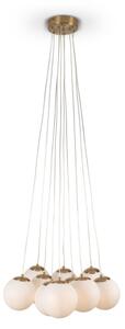 Brilagi - Lustră suspendată cu cablu GLOBE 10xE14/15W/230V albă