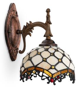 Brilagi - Lampă de perete Tiffany din vitralii ivoriu 1xE14/40W/230V