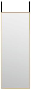Oglindă pentru ușă, auriu, 30x80 cm, sticlă și aluminiu