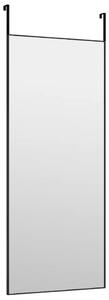 Oglindă pentru ușă, negru, 40x100 cm, sticlă și aluminiu