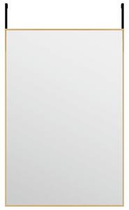 Oglindă pentru ușă, auriu, 40x60 cm, sticlă și aluminiu