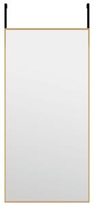 Oglindă pentru ușă, auriu, 30x60 cm, sticlă și aluminiu