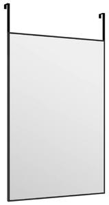 Oglindă pentru ușă, negru, 40x60 cm, sticlă și aluminiu