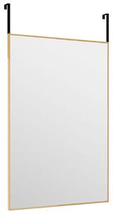 Oglindă pentru ușă, auriu, 40x60 cm, sticlă și aluminiu