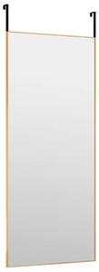Oglindă pentru ușă, auriu, 40x100 cm, sticlă și aluminiu
