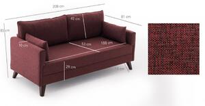 Canapea Extensibilă cu 3 Locuri Bella Sofa Bed, Rosu