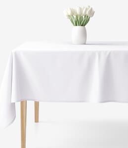 Goldea față de masă decorativă rongo deluxe - alb cu luciu satinat 140 x 220 cm