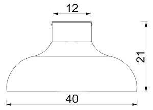 Plafonieră BASCA, 1x soclu E27, 15 W, 230 V, diametru 40 cm, maro