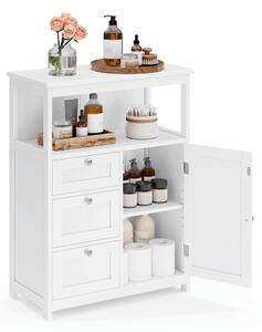 Komód 60x30x80 cm, fehér színben, MDF AUK-E1154 WT