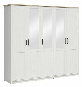 Dulap Balmave 128Stejar Grandson, Pin Anderson, 220x241x58cm, Uși dulap: Cu balamale