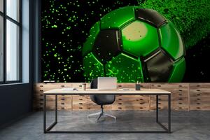 Fototapet Mingea de fotbal verde și negru, Fototapet designer, Fototapet populare, u72789 - Tapeko.ro