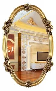 Oglindă decorativa de perete, cu ramă auriu antic, 55x90 cm