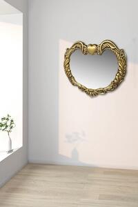 Oglindă decorativa de perete, cu ramă auriu antic, 76x63 cm