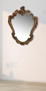 Oglindă decorativa de perete, cu ramă auriu antic, 67x87 cm