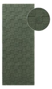 Covor tip traversă verde închis țesut manual din lână 80x200 cm Scala – Villeroy&Boch