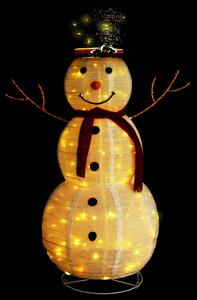Figurină decorativă Crăciun om zăpadă LED 120 cm țesătură lux