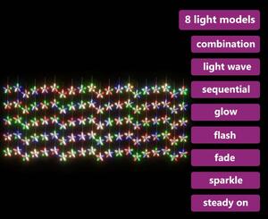 Instalație lumini tip perdea stele 500 LED multicolor 8 funcții