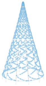 Brad de Crăciun pe catarg, 3000 LED-uri, albastru, 800 cm