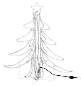 Figurină brad de Crăciun pliabil LED 2 buc alb cald 87x87x93 cm