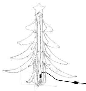 Figurină brad de Crăciun pliabil LED 3 buc alb cald 87x87x93 cm
