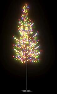 Pom Crăciun 600 LED-uri lumină multicoloră flori de cireș 300cm