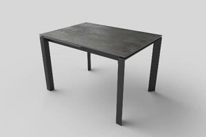 Masa extensibila HORIZON, gri/negru, ceramica, 120/180x85x76 cm