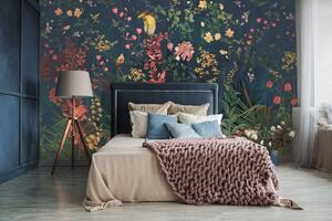 Tapet Ramuri luminoase și păsări în stil chinoiserie, Fototapet Natură, u74744 : Uwalls.ro