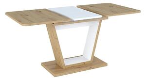 Masa extensibila NIGEL, stejar artisan/alb, PAL laminat, 120/160x80x76