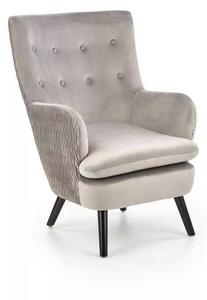 Fotoliu tapitat Ravel velvet gri H100 cm