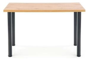 Masa MODEX 2, stejar/negru, PAL/otel, 120x68x75 cm
