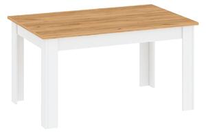 Masa extensibila LANZETTE S, stejar/alb, DTD laminat, 135/184x86x76 cm
