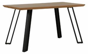 Masa PEDAL, stejar/negru, 140x80x76 cm
