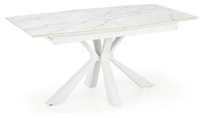 Masa living extensibila alba VIVALDI, ceramica/metal, 160/200x90x78 cm