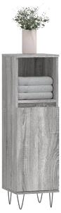 Dulap de baie, gri sonoma, 30x30x100 cm, lemn prelucrat