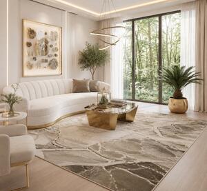 Covor Modern Living , Dormitor Dreptunghiular Marmara T156A Bej (Alege dimensiunea: 100X200 cm)