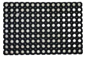 Covor Antiderapant Pentru Intrare, Domino, Negru Negru, Dreptunghi, 80 x 120