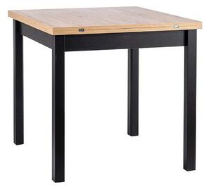 Masa extensibila FLIP, stejar artisan/negru, PAL laminat, 80/160x80x78