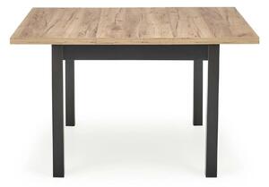 Masa bucatarie extensibila lemn TIAGO, stejar/negru, 90/125x90x77 cm