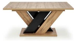 Masa extensibila BRANDON, stejar wotan/negru, PAL laminat, 160/200x90x