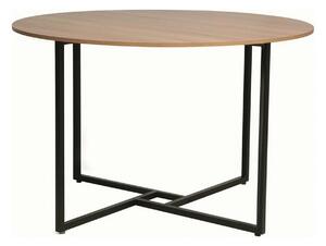 Masa ALTO, stejar/negru, PAL laminat/metal, 120x120x76 cm