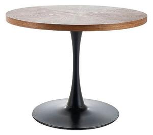 Masa AMADEO, stejar/negru mat, 100x76 cm
