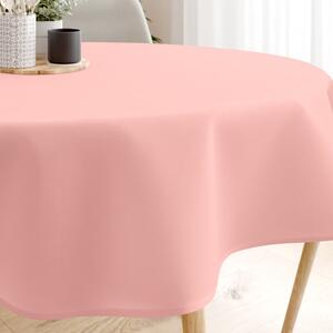 Goldea față de masă din bumbac roz pastel - rotundă Ø 140 cm