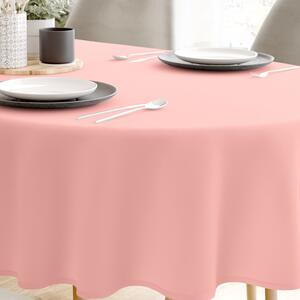 Goldea față de masă din bumbac roz pastel - ovală 140 x 180 cm