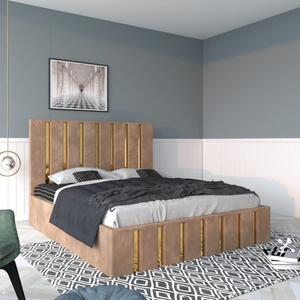 Pat Tapitat Mexic Crem + Saltea 20cm Grosime 140x200
