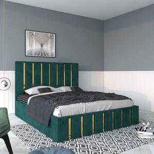 Pat Tapitat Mexic Verde + Saltea 20cm Grosime 140x200